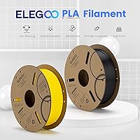 Vista 2 de ELEGOO Filamento PLA 1.75mm Negro 2KG, Filamento para Impresora 3D con Precisión Dimensional +/- 0.02mm, Paquete de 2 Carretes de 1KG (2.2lbs)