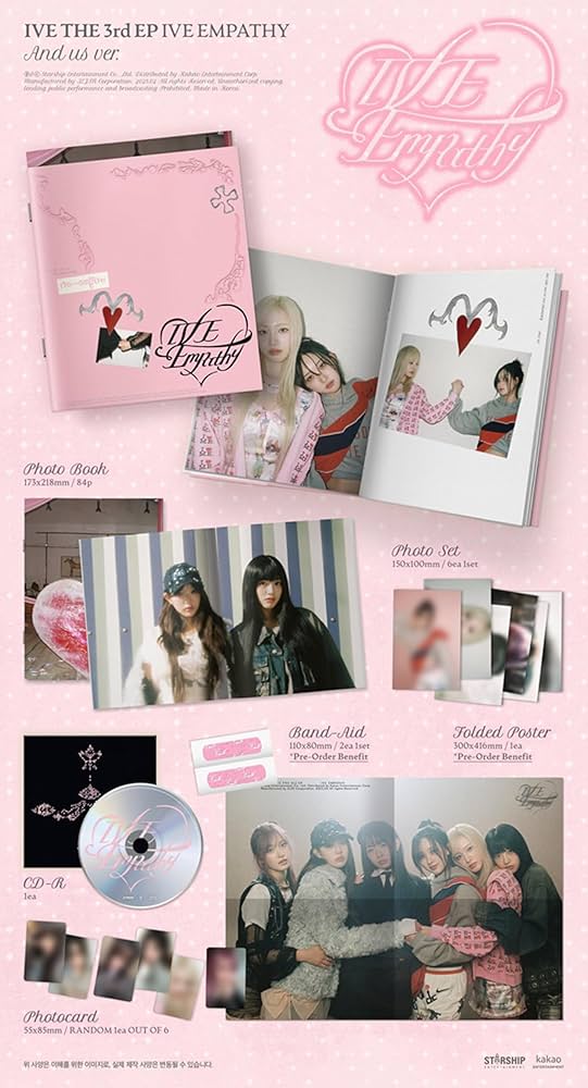 Amazon.com: Koread IVE Ive Empathy 3rd EP Album (Photobook - 3