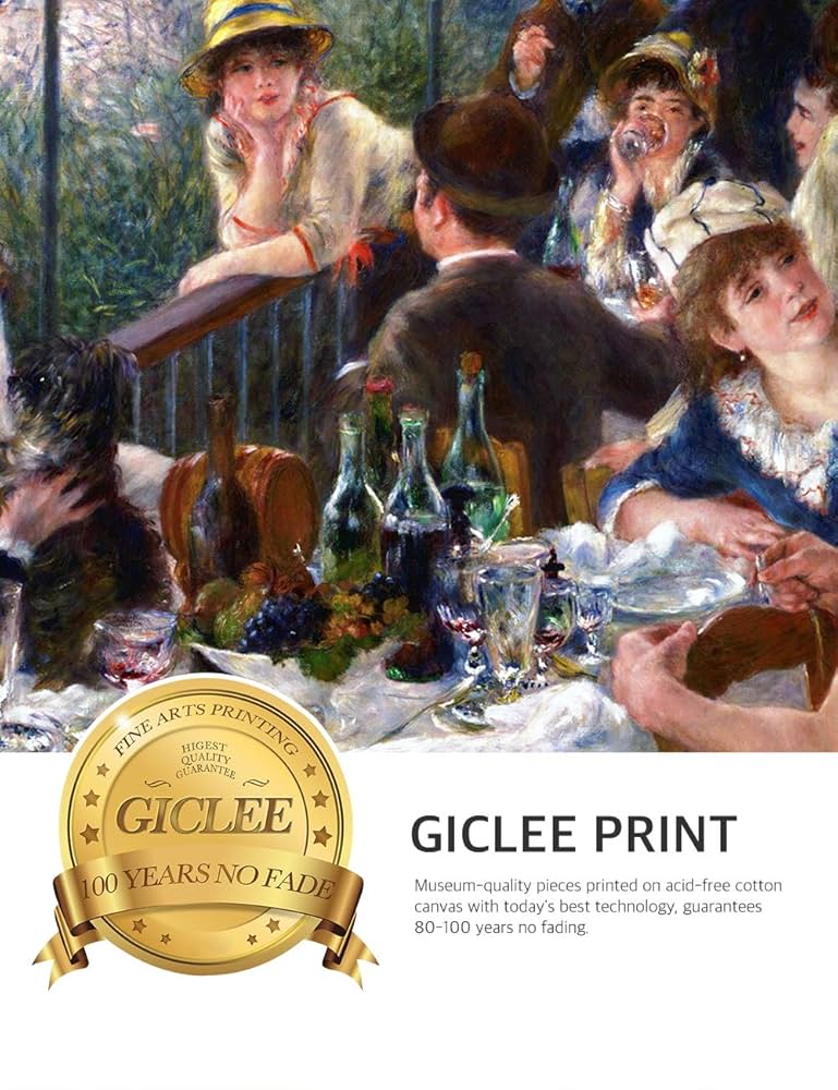 Amazon.com: 裝飾- Pierre-Auguste Renoir 的划船派對午餐會