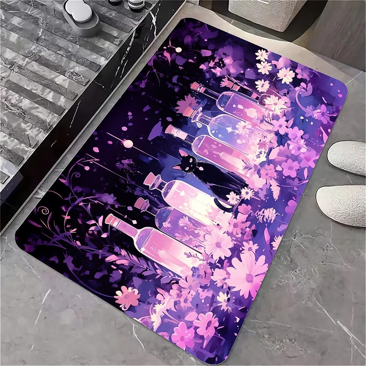Tapis de douche pour salle et cuisine motif astronaute