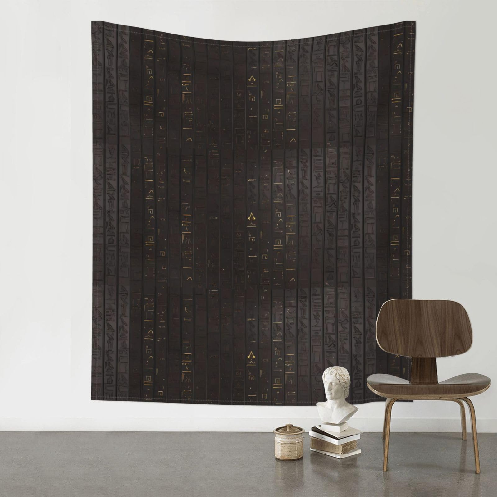YYHHAOFA Ancient Egyptian Hieroglyph Prints Wall Tapestry 60x51in – Boho Chic Dorm Decor, Beach Throw, & Versatile Home Accent