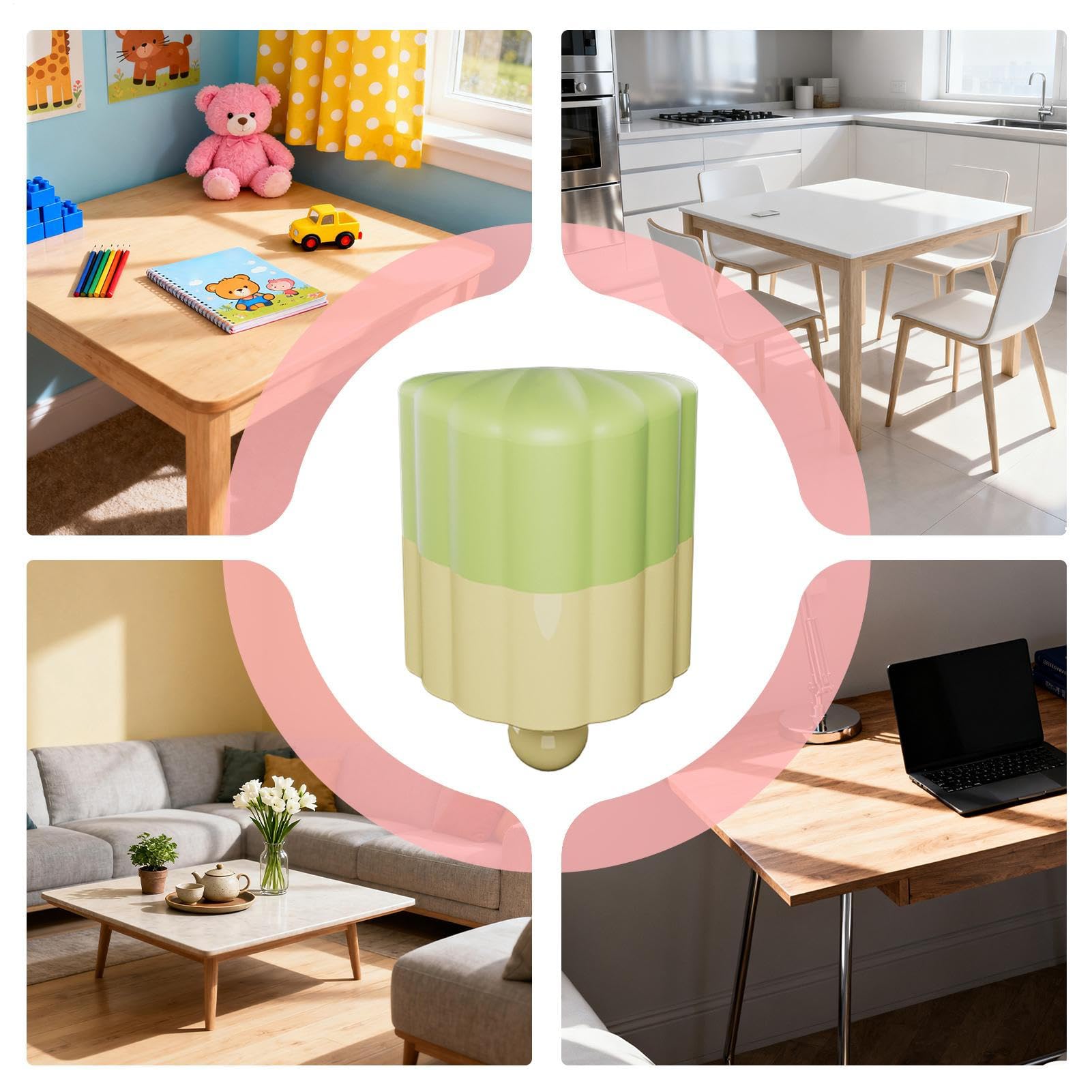 Proteggi Angoli Tavolo Silicone Morbido Antiscivolo Sicurezza Bambini | Copriangolo Decorativo Per Tavolo Per Scrivania, Mobili, Camera Bambini, Sala Giochi, Soggiorno