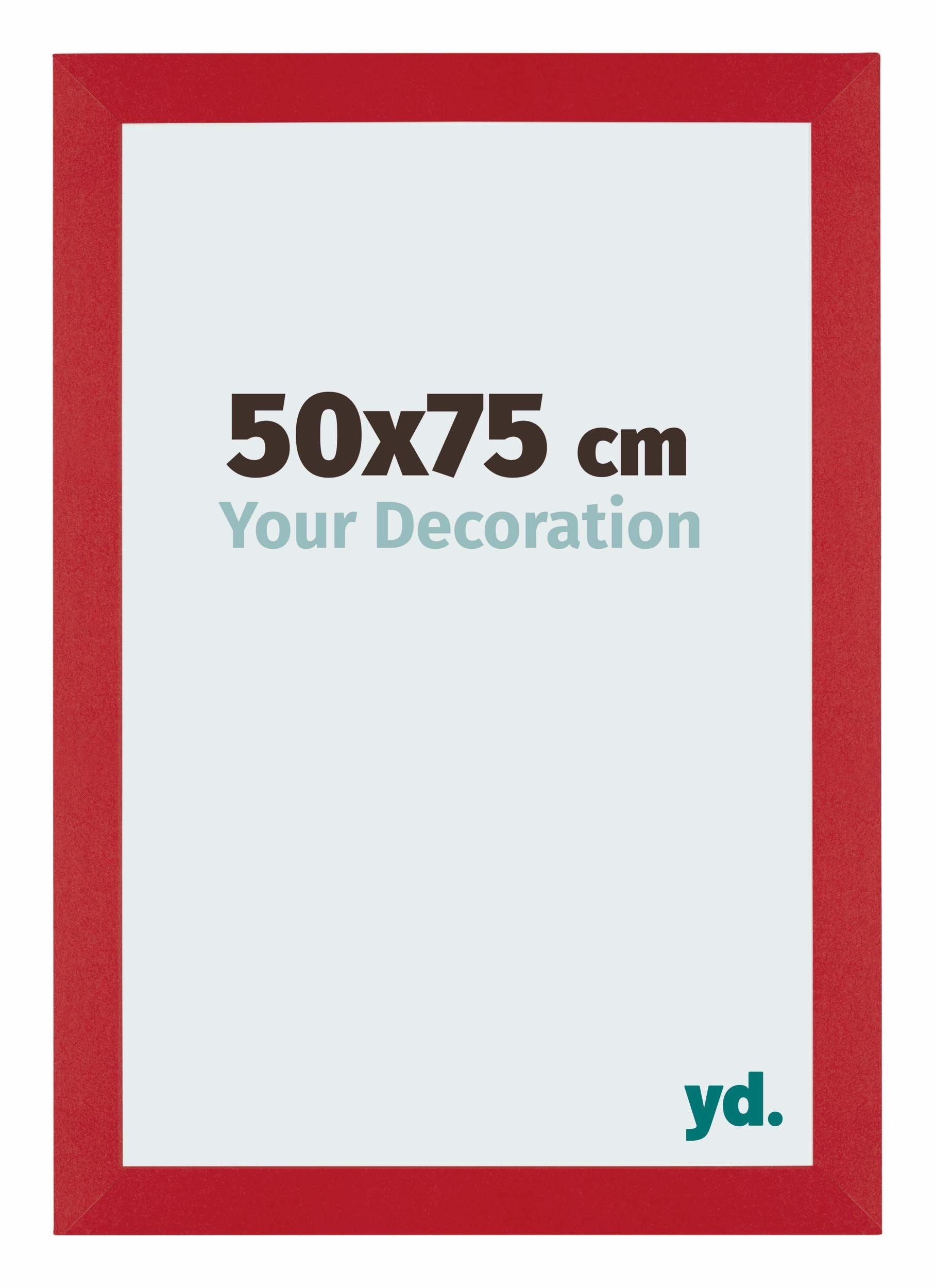 Your Decoration - Picture Frame 50x75 cm - Red - Decorative Wall Frame in MDF with Antireflection - Frame 50x75 - Mura