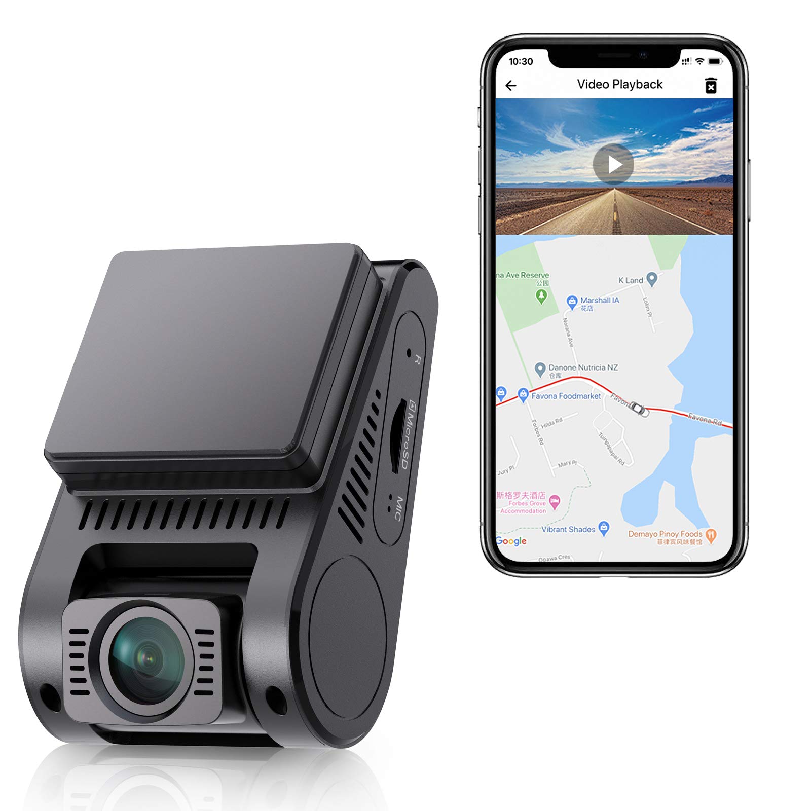 VIOFO Dash Cam A129 Plus Duo 2K 1440P, Doppia Telecamera Con GPS E WiFi, Notturna Sony Exmor, Parcheggio 3 Modalità, Supporto 256GB