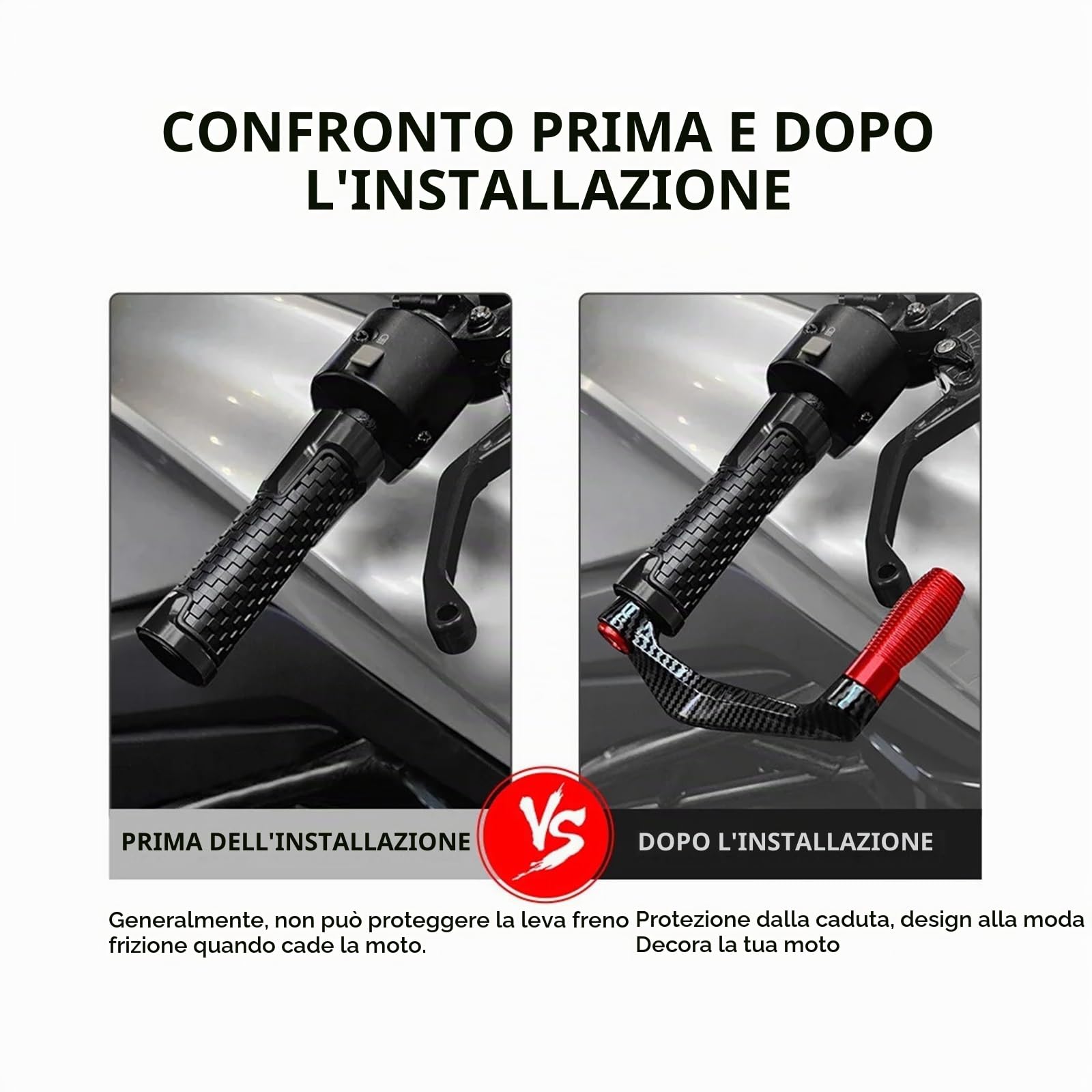 Per Kaw&asaki Z500 Nin&ja 500 Ninja500 Z 500 SE 2024 2025 Accessori Per Moto Manubrio Freno Frizione Leva Paramani Protettore Manubrio Protezione Paramani