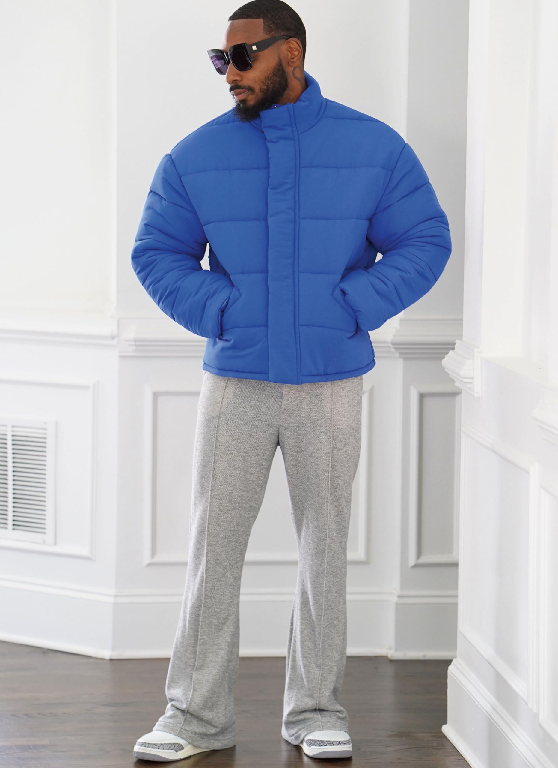 Amazon.com: Know Me ME2061BB Men's Oversized Puffer Coat Sewing