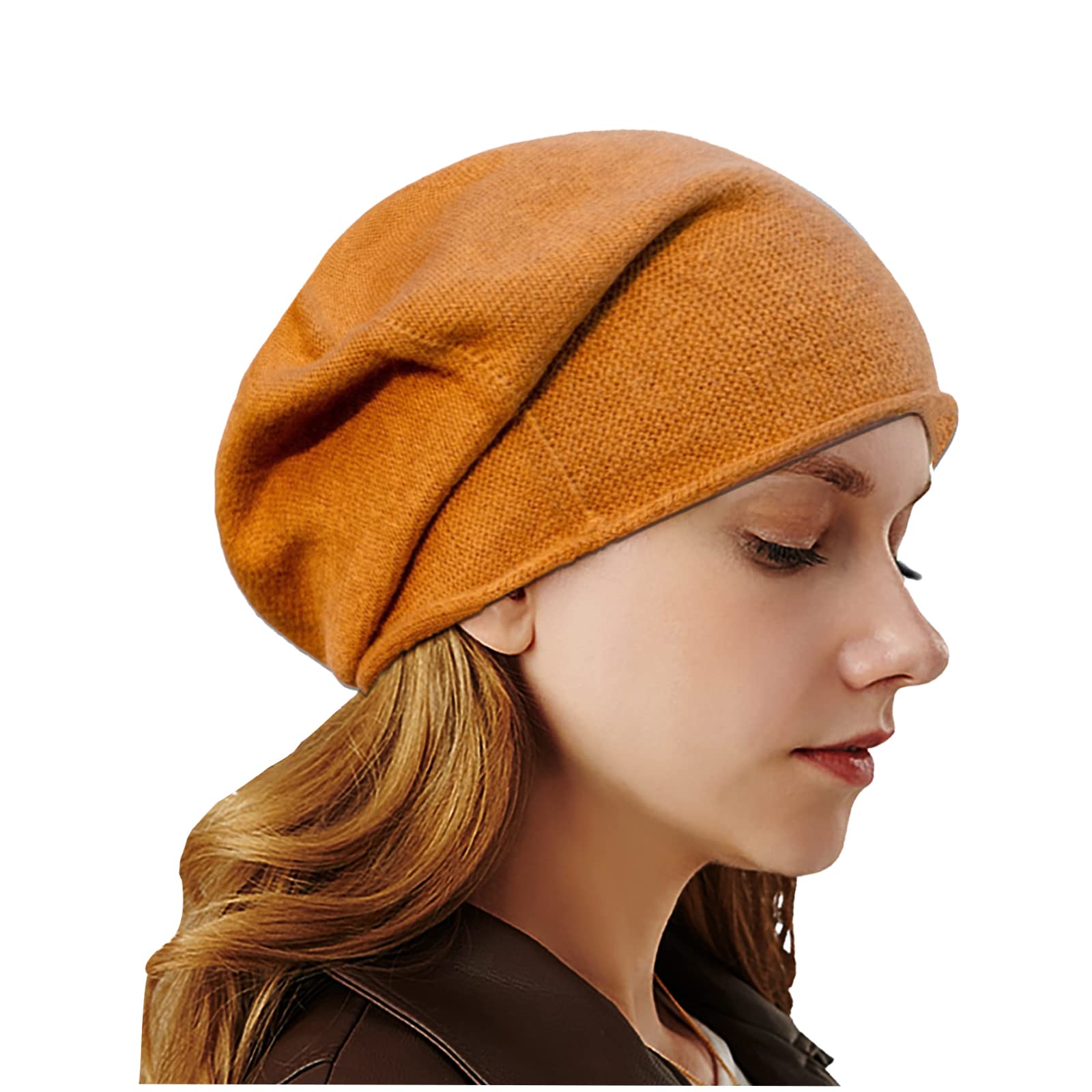 Slouchy Cashmere Knit Beanies Hats for Women Ladies Fall Winter Hats Wool Knit Beanies Warm Skull Beanies Cap