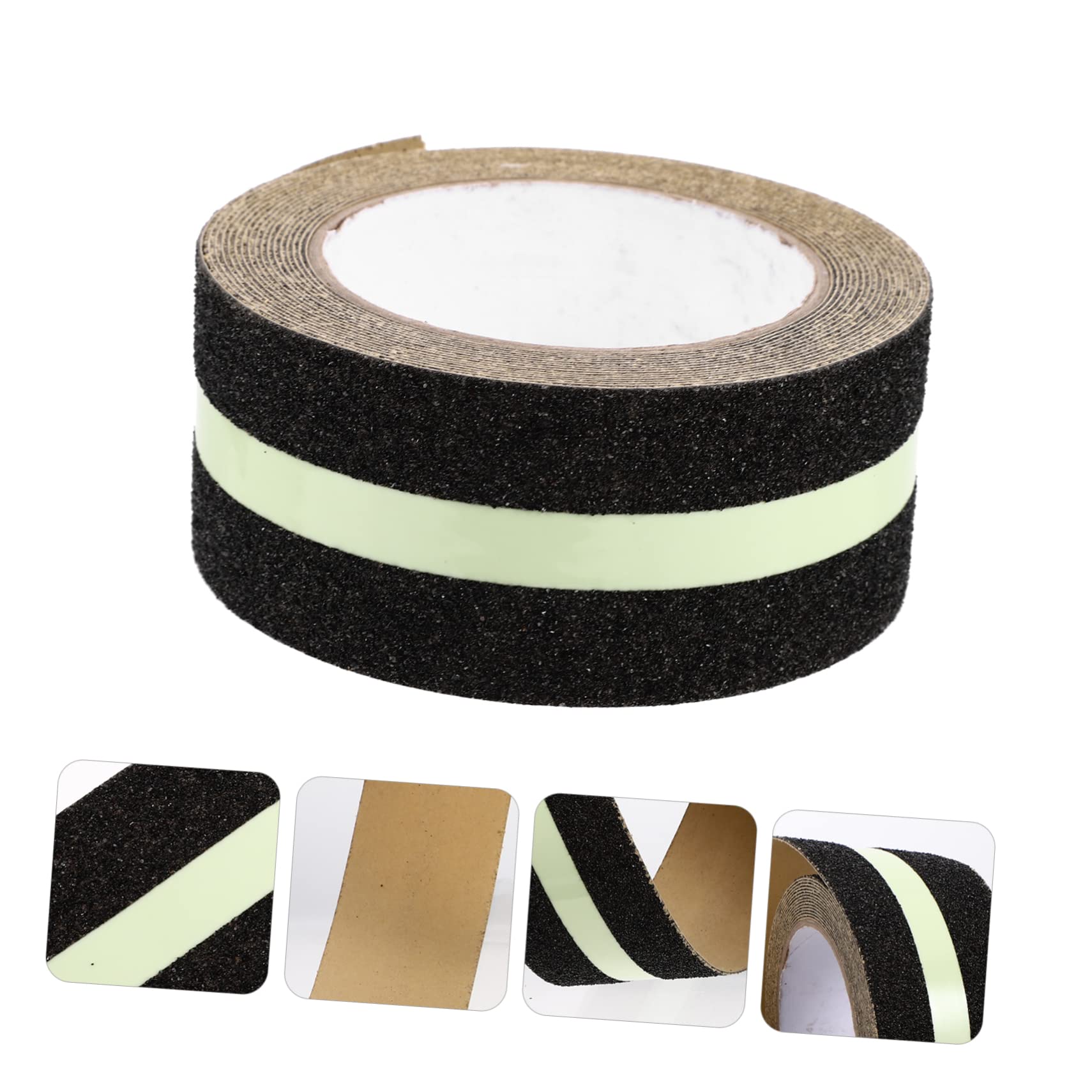 DOITOOL 2piezas Cinta Antideslizante Luminosa De Cinta Adhesiva De Seguridad Para Escaleras y Pasillos y Resistente La Abrasión Para Uso Interior y Exterior Advertencia y Visibilidad