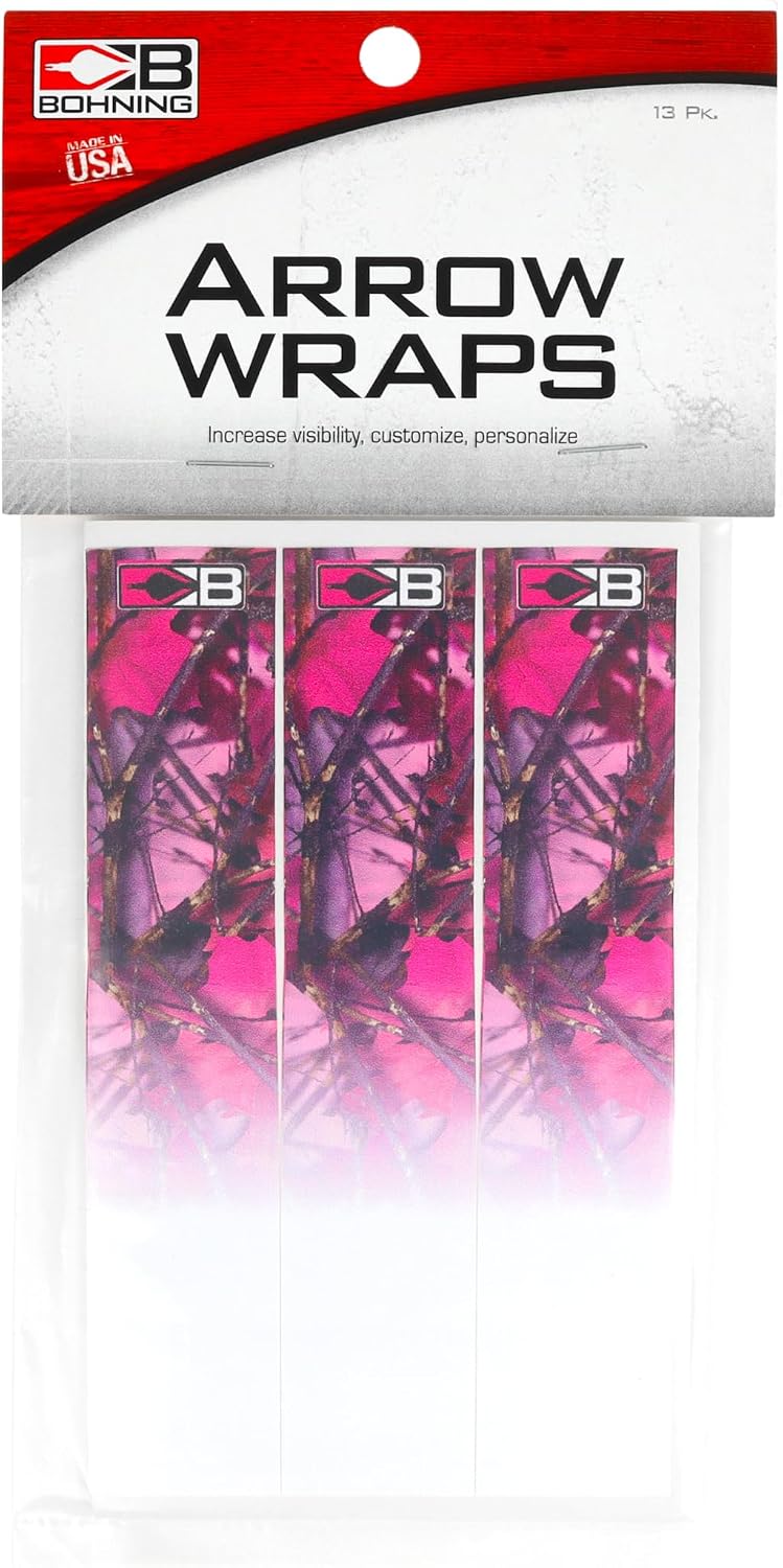 Bohning 5.5" Camo Arrow Wraps, Small, Pink Camo