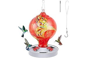 Solar Powered Hummingbird Feeder Warmer Battery 33OZ