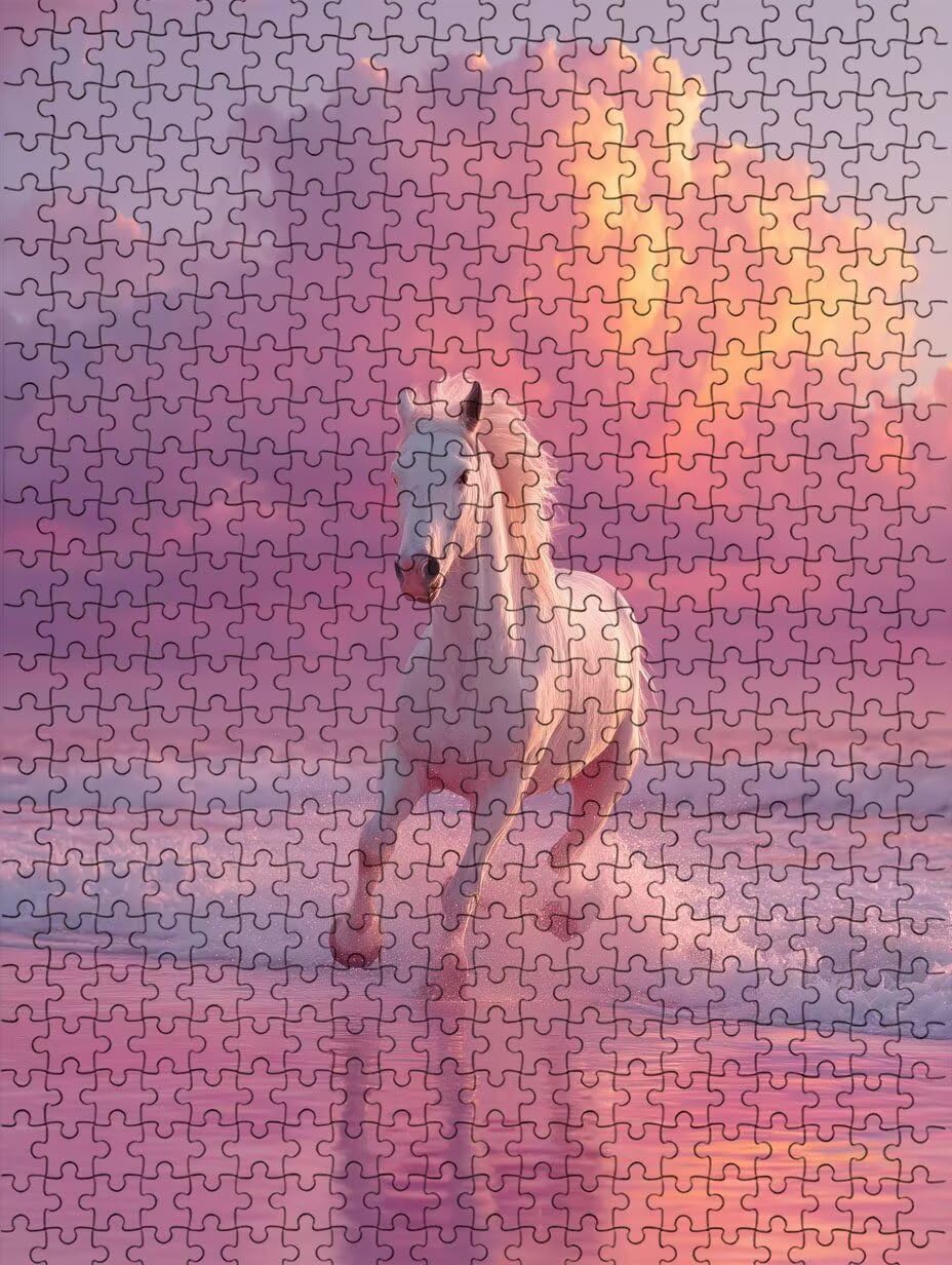 Puzzle 2000, Jigsaw Puzzle per Adulti, Cavallo Bianco Tramonto BLQSBGA6-465 | Puzzle Classici, Impossibile Difficile Sfidanti Puzzles, Puzzle Decorativo per La Famiglia, Come Regalo e Decorazione Pareti