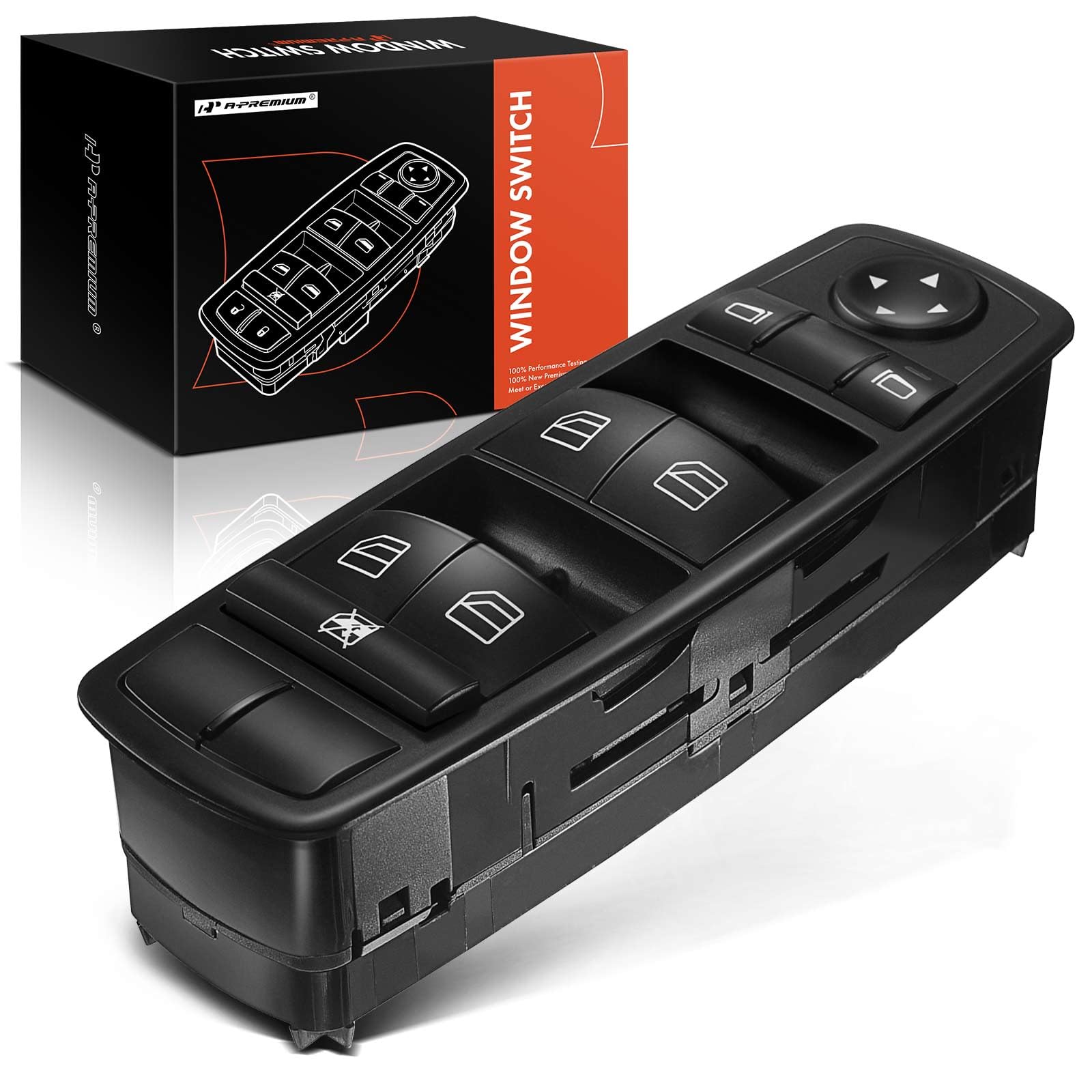 A-Premium Front Driver Side Master Power Window Switch Compatible with Mercedes-Benz W164 Series ML320, ML350, ML450, ML500, ML550, ML63 AMG, 2006-2011, Sport Utility, Replace# 2518200110, A2518200110