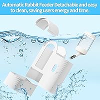 Vista 5 de Dispensador de agua de alimentos para conejos, botella de agua de conejillo de indias, alimentador automático de conejillos de gran capacidad