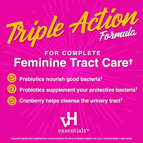 Miniatura 5 de vH essentials Gomitas probióticas con prebióticos y arándanos, extracto concentrado para la salud del tracto urinario, apoya el equilibrio de la