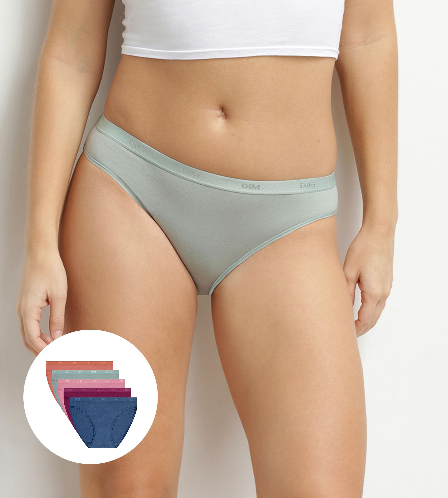 Dim Les Pockets Ecodim Coton Classique X5 Bragas Mujer (Pack de 5)
