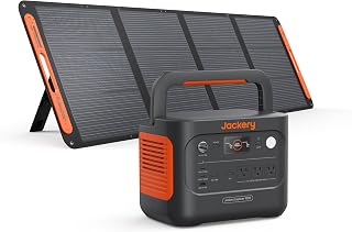 Jackery Explorer 1000 v2 Solar Generator with 200W Panel - 1070Wh LiFePO4, 1500W Output, 1Hr Fast Charge for Camping, RV, Emergencies