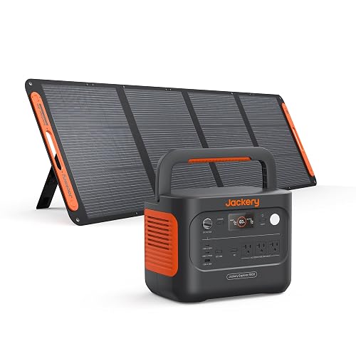 Jackery Solar Generator 1000 v2 with 200W Solar Panel, 1070Wh, 1500W