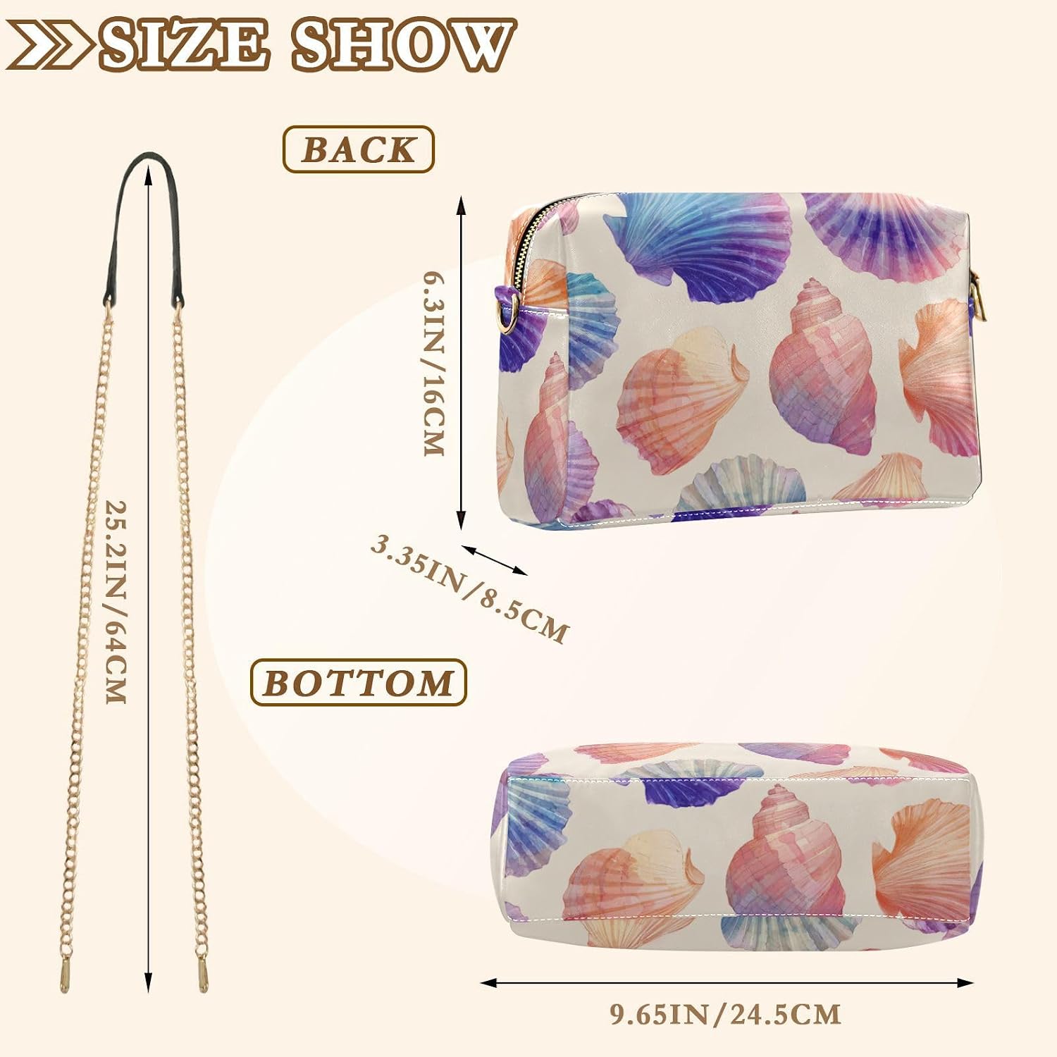 Leather Crossbody Bag Small Shoulder Bag Travel Purse Zip Handbag For Women Girls Lightweight Waterproof Casual Bag