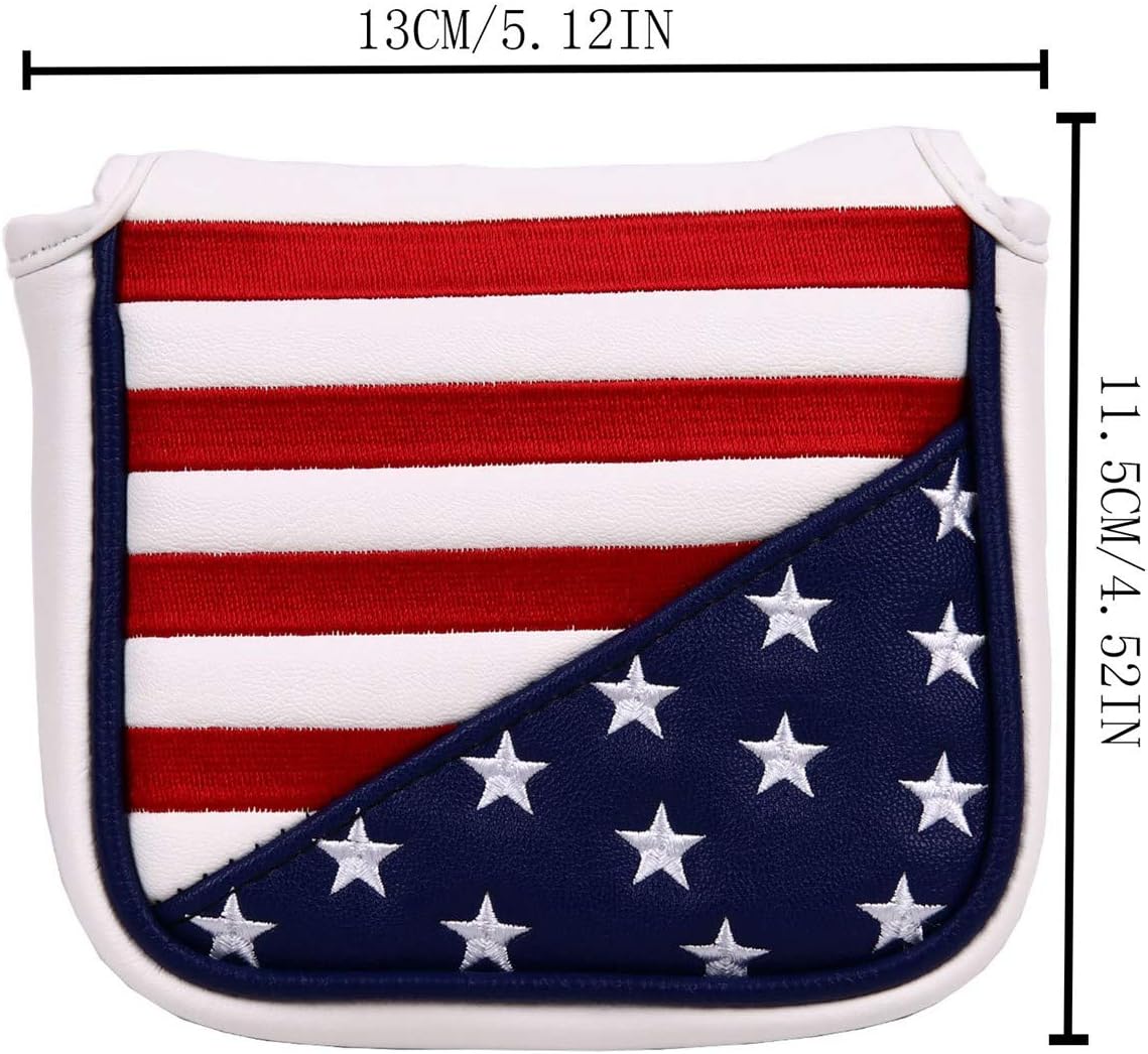 USA Stars and Stripes Square Mallet Shaped Magnetic Closure Golf Putter Head Cover for Scotty Cameron Golf Builder - Image 4