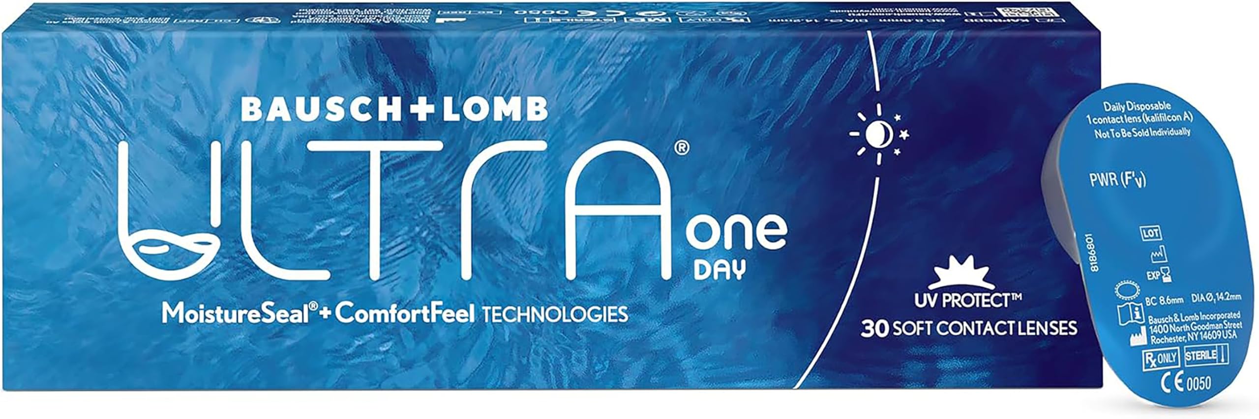 Bausch + Lomb ULTRA ONE DAY Tageslinsen | Bausch + Lomb | Sphärisch | 30 Linsen | BC 8.60 mm | DIA 14.2 | -3.75 Dioptrien