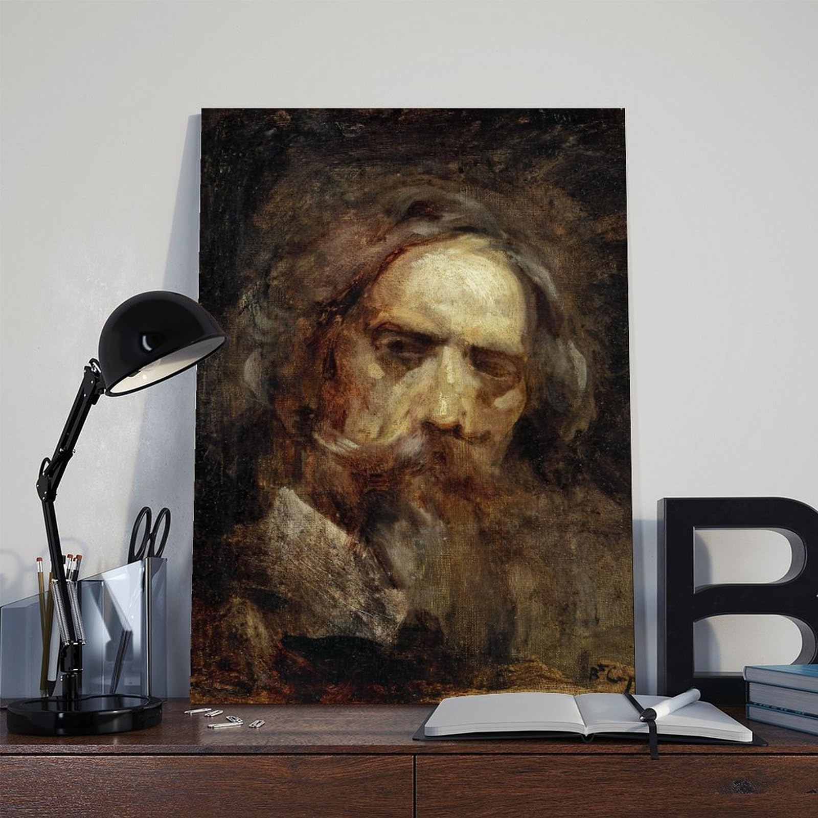 Poster su tela autoportrait (1874) per camera da letto, decorazione regalo