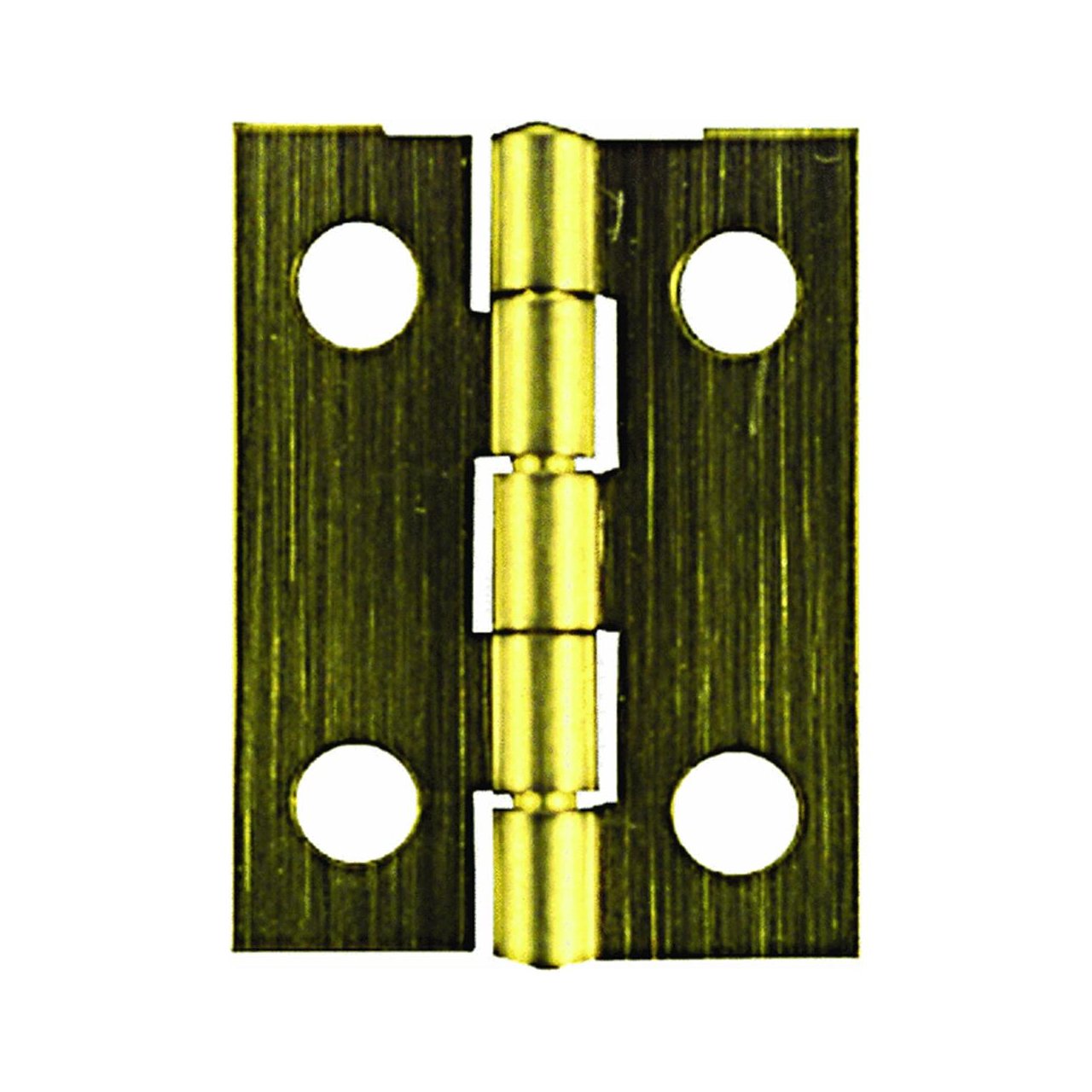 NATIONAL 3/4\" X 5/8\" Brass Hinges 4-Pack - Bright Finish Narrow Design With Screws