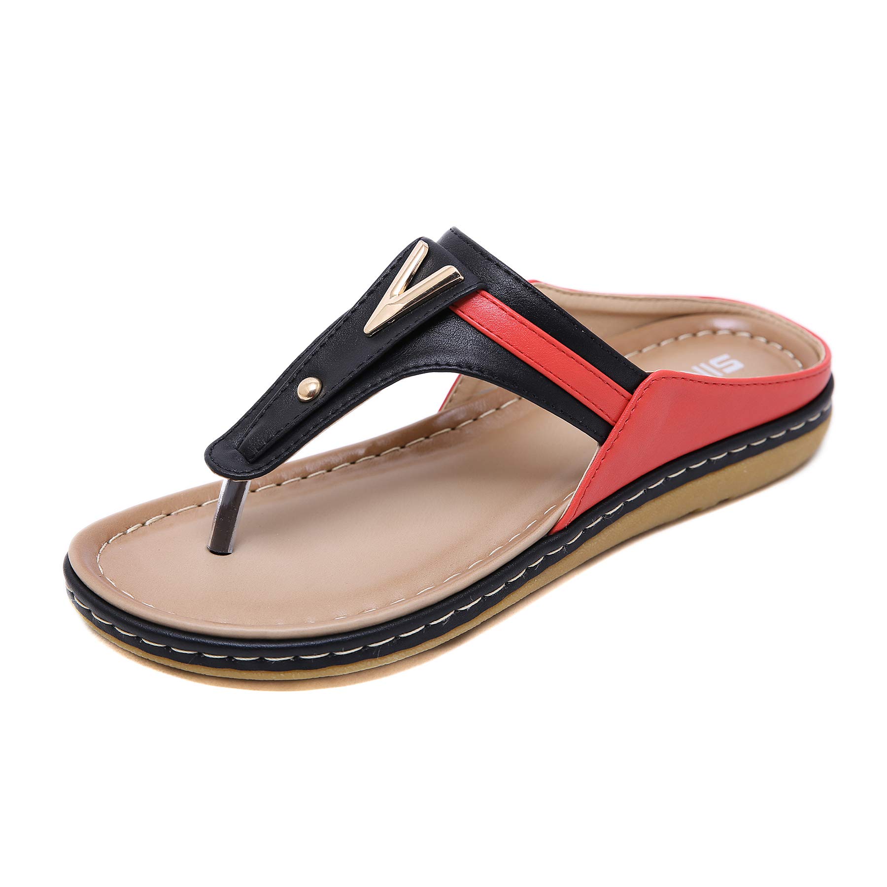 ClearLover Flat PU Thong Sandals 