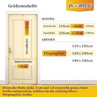 HOOMEE Mágneses Szúnyogháló Erkélyajtóra 120x240 cm, Fehér Rovarháló Függöny Átlátszó Anyagból, Tökéletes Zárás 5