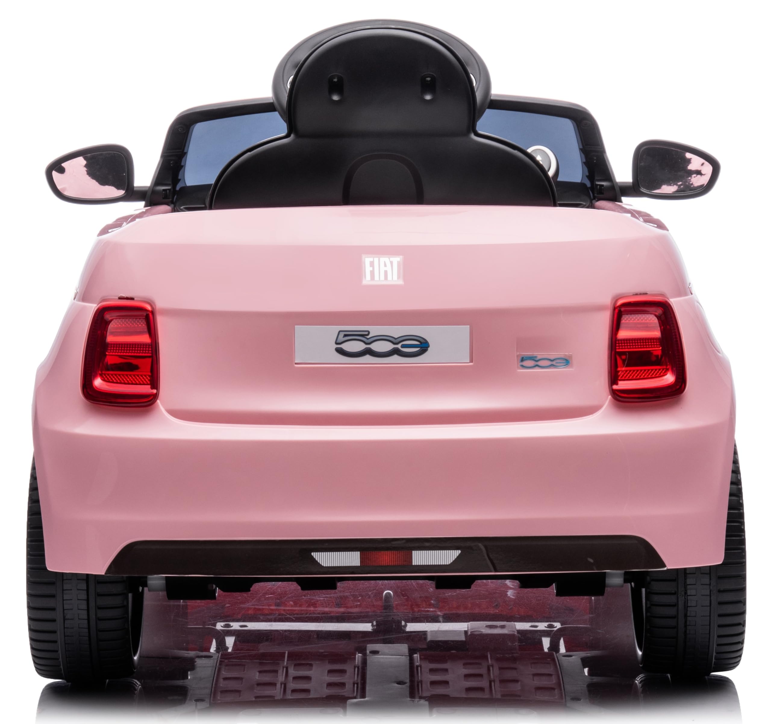 Macchina Elettrica per Bambini 12V Fiat 500 Auto Giocattolo Full Optional con Telecomando Parentale Soft Start e Cintura di Sicurezza (Rosa)