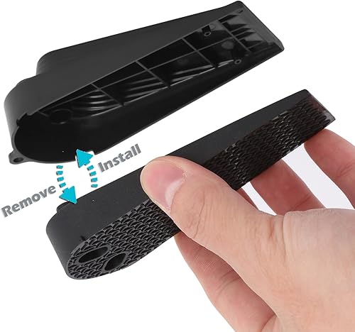 Miniatura 4 de Juego de 4 topes de puerta negro que cuña fácilmente la puerta y el protector de dedos topes flexibles para puerta de piso tope de puerta que no