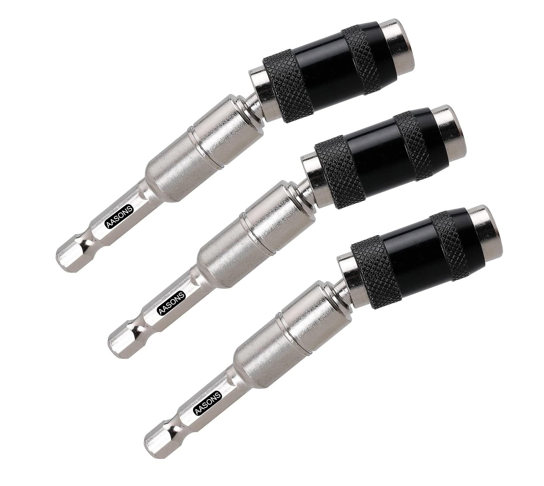 AASONS Pivot Power Bit Holder Impact Magnetic Pivoting Degree Angle Corner Tight Space Extension 1/4" Quick Change, Locking Sleeve Ring, Flexible Swivel Drill Screwdriver Hex Shank Holder (Pack Of 3) (B0D8PPGQ9N) Amazon Price History, Amazon Price Tracker