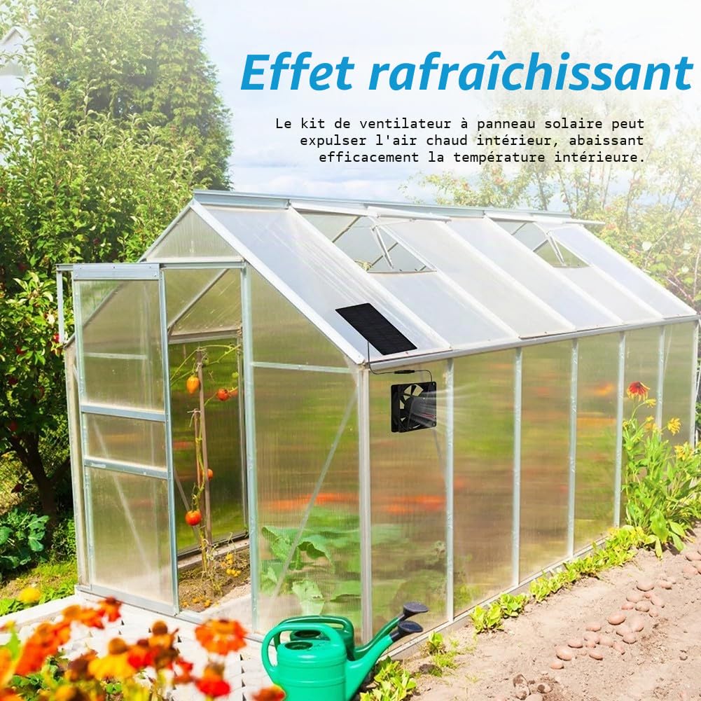 Kit de ventilateur et panneau solaire 100 W 12 V étanche