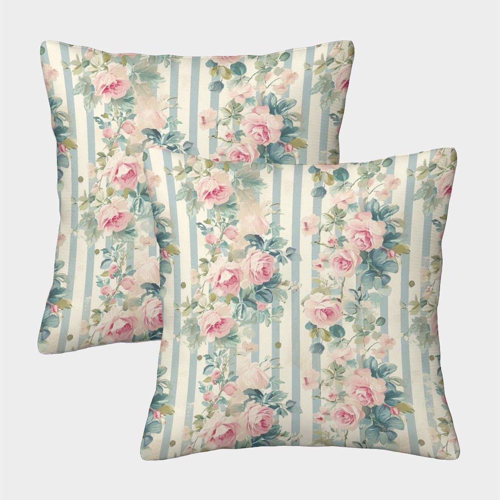 UENDOKRNN Flower Pillow Cases Set of 2 Soft with Invisible Zipper Pink Flowers Cushion Covers,Pillow Covers Decorations of Life for Sofa, Outdoor Garden, Bed, Couch,Car 45x45cm