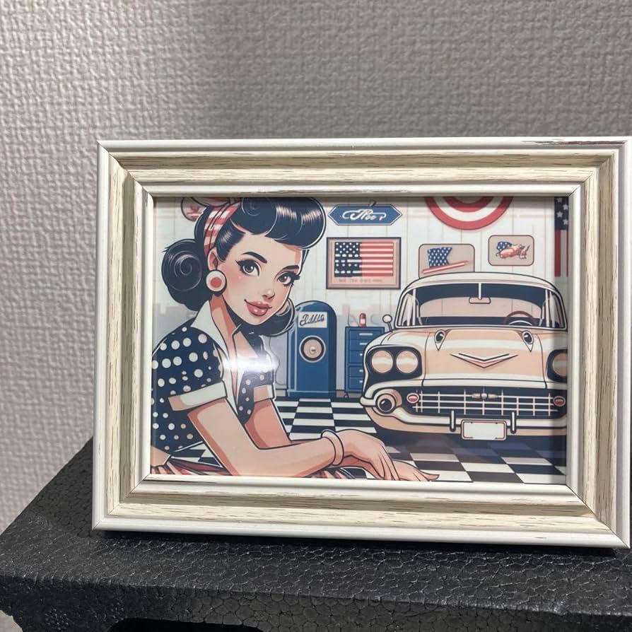 Amazon.co.jp: アメリカンヴィンテージ風雑貨 ロカビリーガール AI