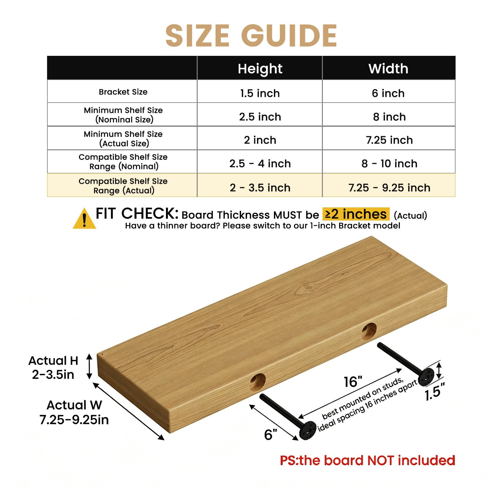 4 staffe per mensole da parete, resistenti, nascoste, invisibili, nere, decorative, resistenti, staffe di supporto per mensole in metallo (15,2 cm - 4 pezzi)
