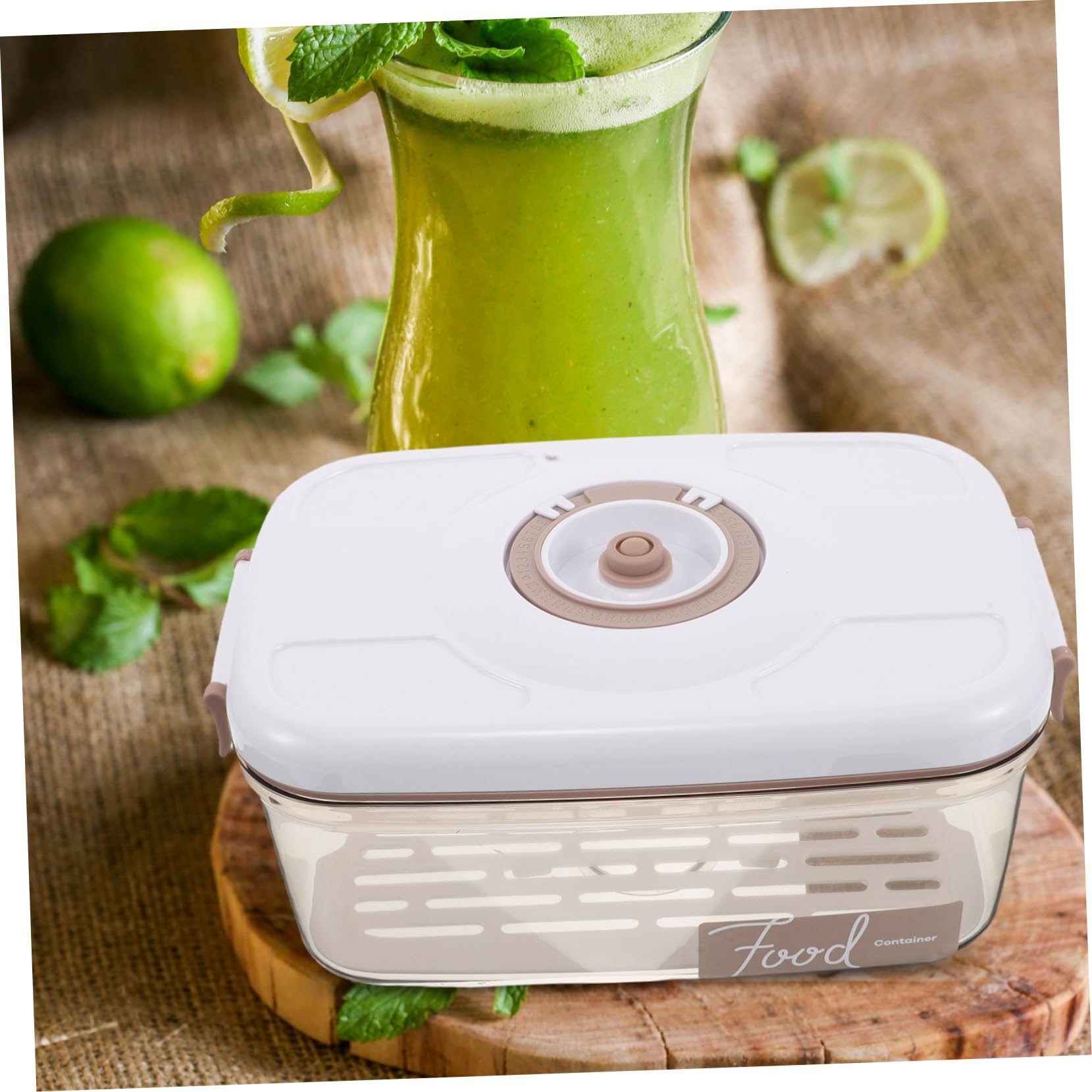 Uonlytech Contenitore Sottovuoto Di Capacità Ermetico Per Alimenti Contenitore Per La Conservazione in Cucina Riutilizzabile Con Funzione Di Drenaggio Degli Alimenti