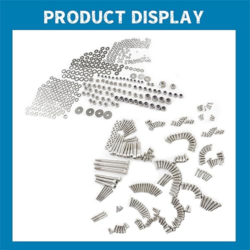 Miniatura 2 de Kit de pernos de acero inoxidable pulido reemplazo de sujetador para Yamaha Banshee YFZ350 667 Pcs