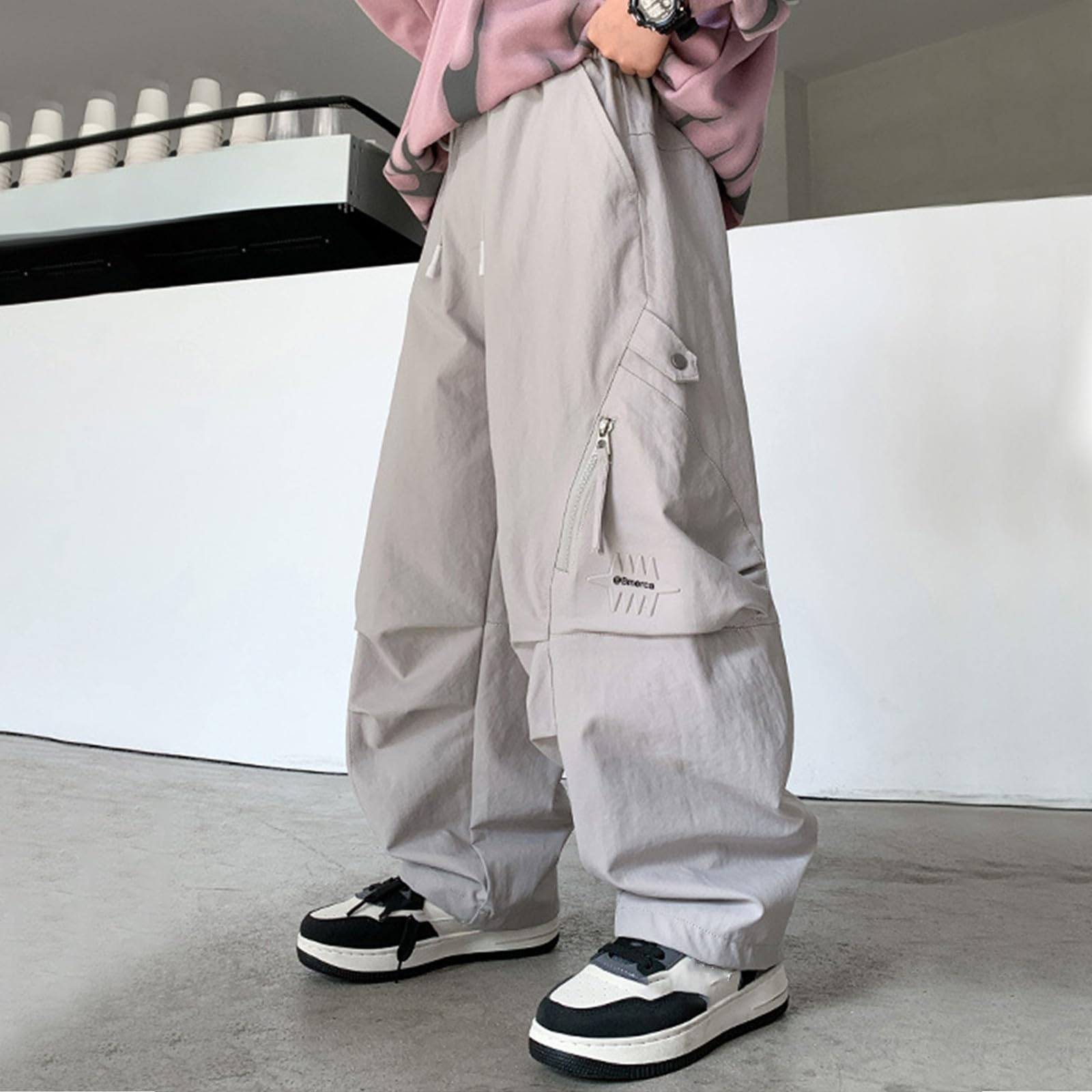 Genérico Pantalones Chandal Niño Pantalones Cargo Joggers Casuales con Múltiples Bolsillos Ropa Cómoda Exterior para Niños