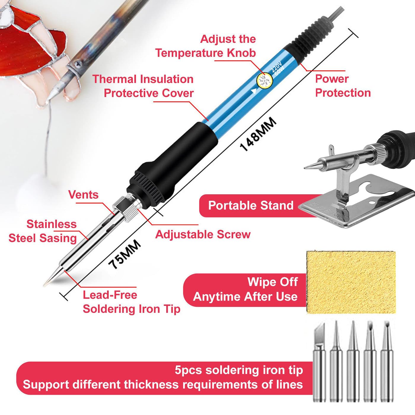 Kit Profesional De Lijadora Para Vitrales, Máquina De Lijado Y Modelado Para Vitrales, Kit De Corte De Vidrio Con Lijadora, Kit De Pistola Para Soldar, Placa Deflectora, Brocas Y Consumibles Para Lij