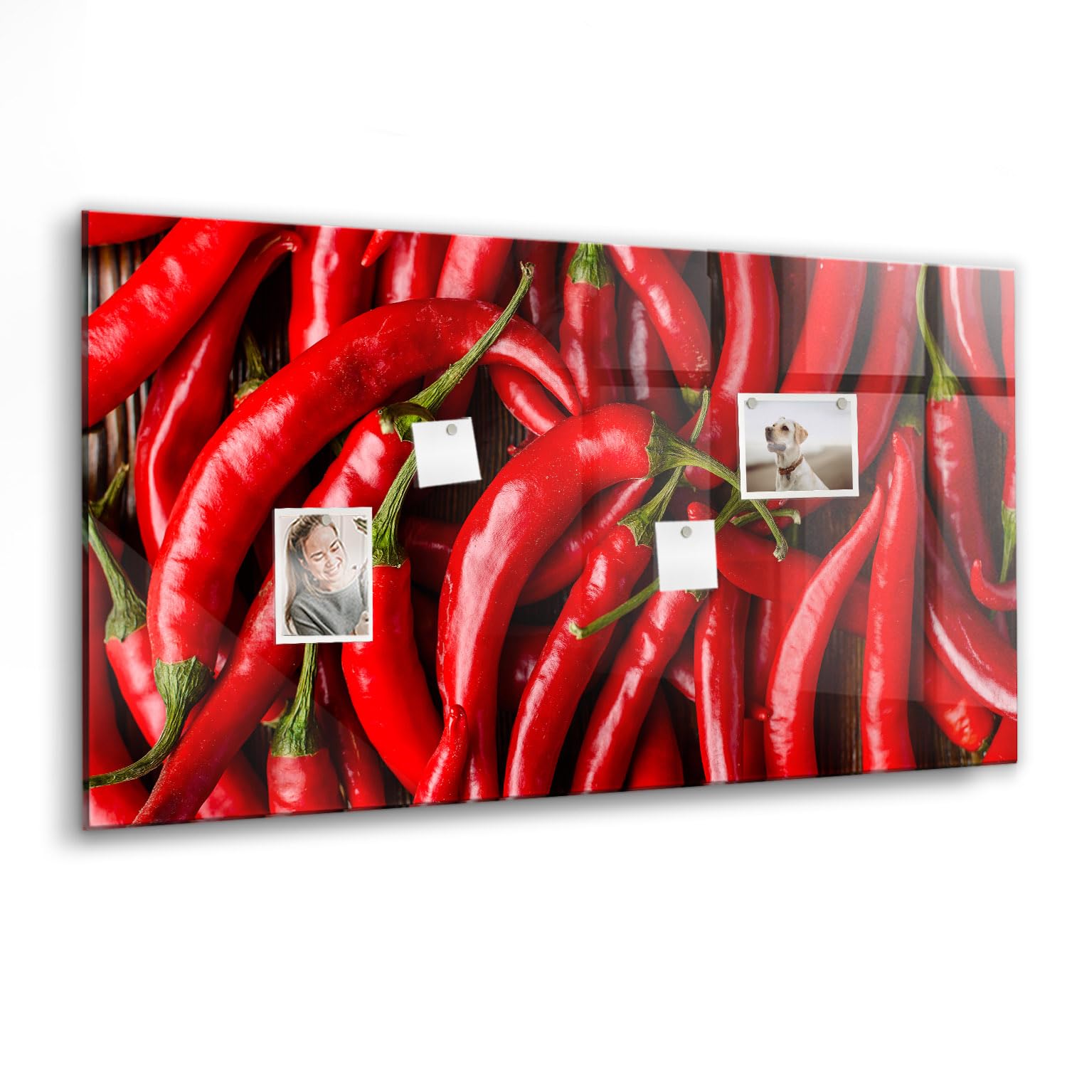 Tableau magnétique verre 120x60 cm piments forts effaçable - 7