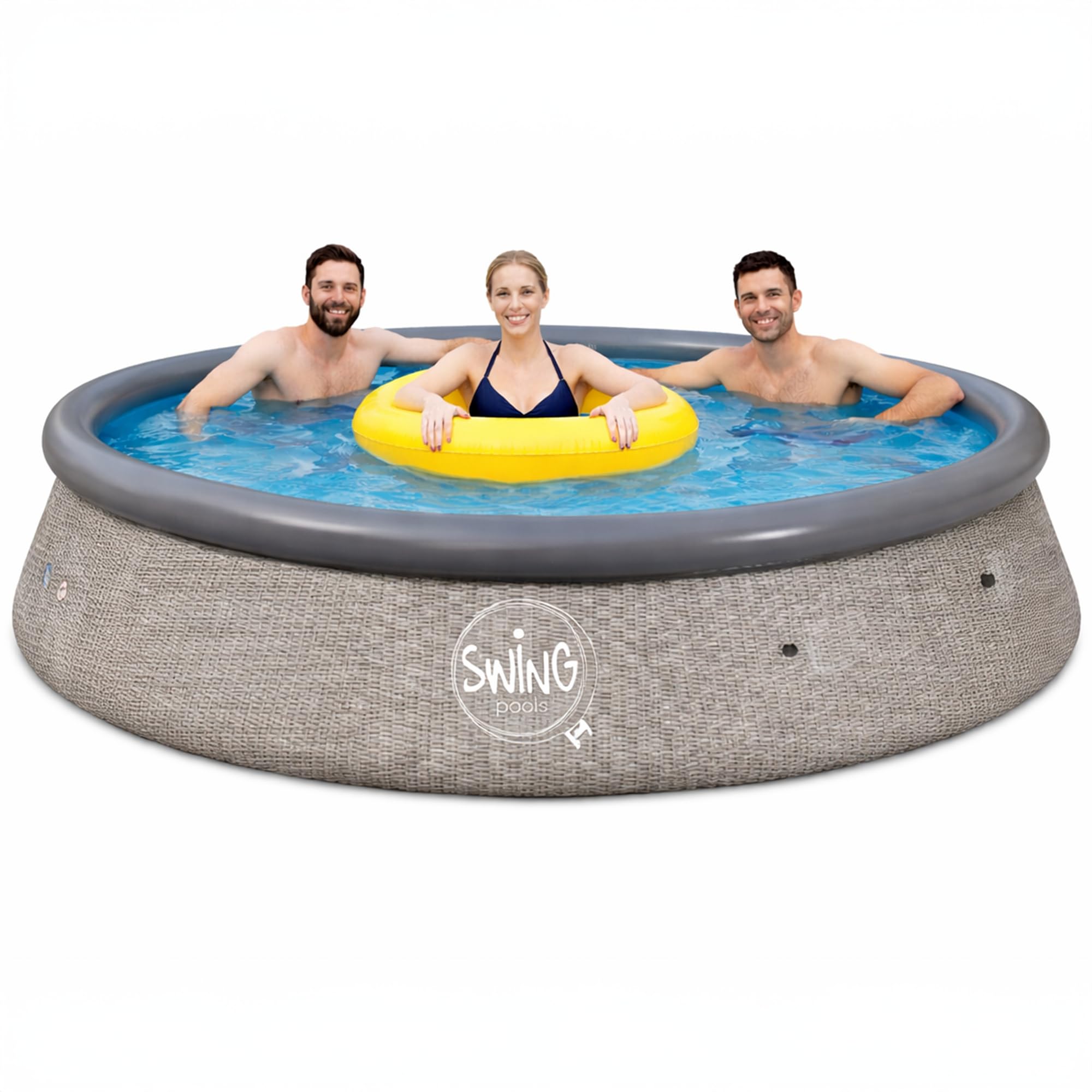 HAF Swing Quick-Up Pool Ø 366 x 91 cm 6.700 Liter Selbsttragender Swimmingpool rund Garten Planschbecken aufblasbar
