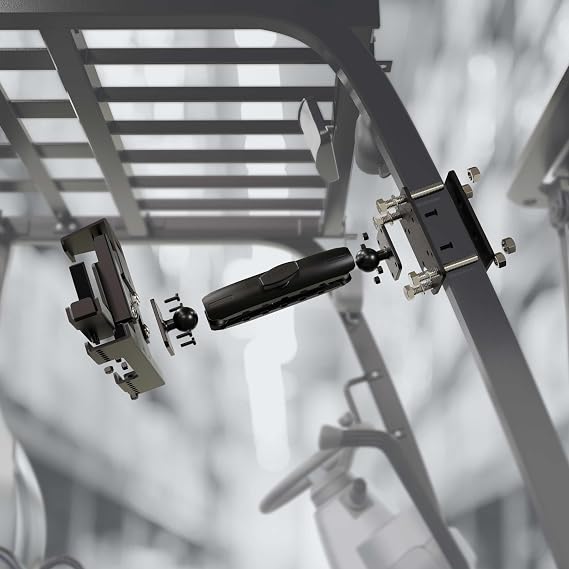 ARKON Mounts - Locking Forklift Tablet Mount with Adjustable Arm | Industrial Strength | Heavy-Duty Design | Adjustable | Boosts Warehouse Efficiency | Easy Install | Fits iPad and Samsung Tablets