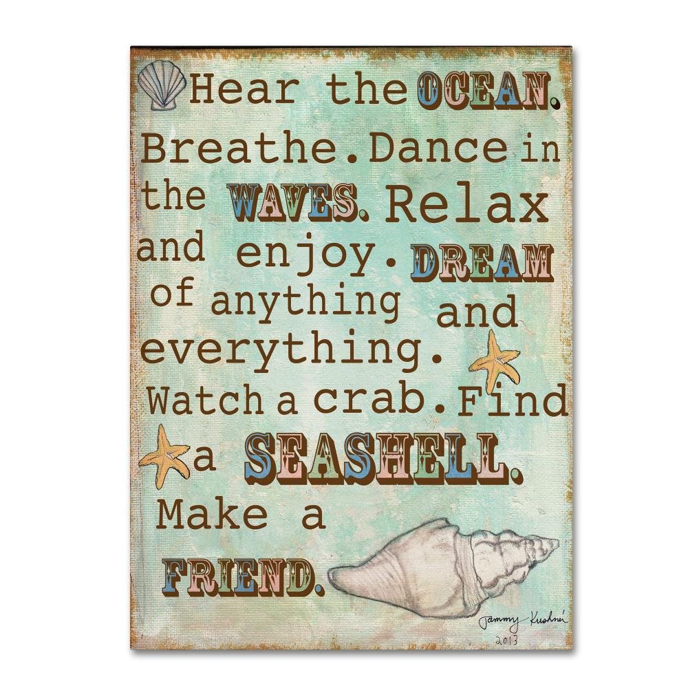 Seashells by Tammy Kushnir, 14x19-Inch Canvas Wall Art