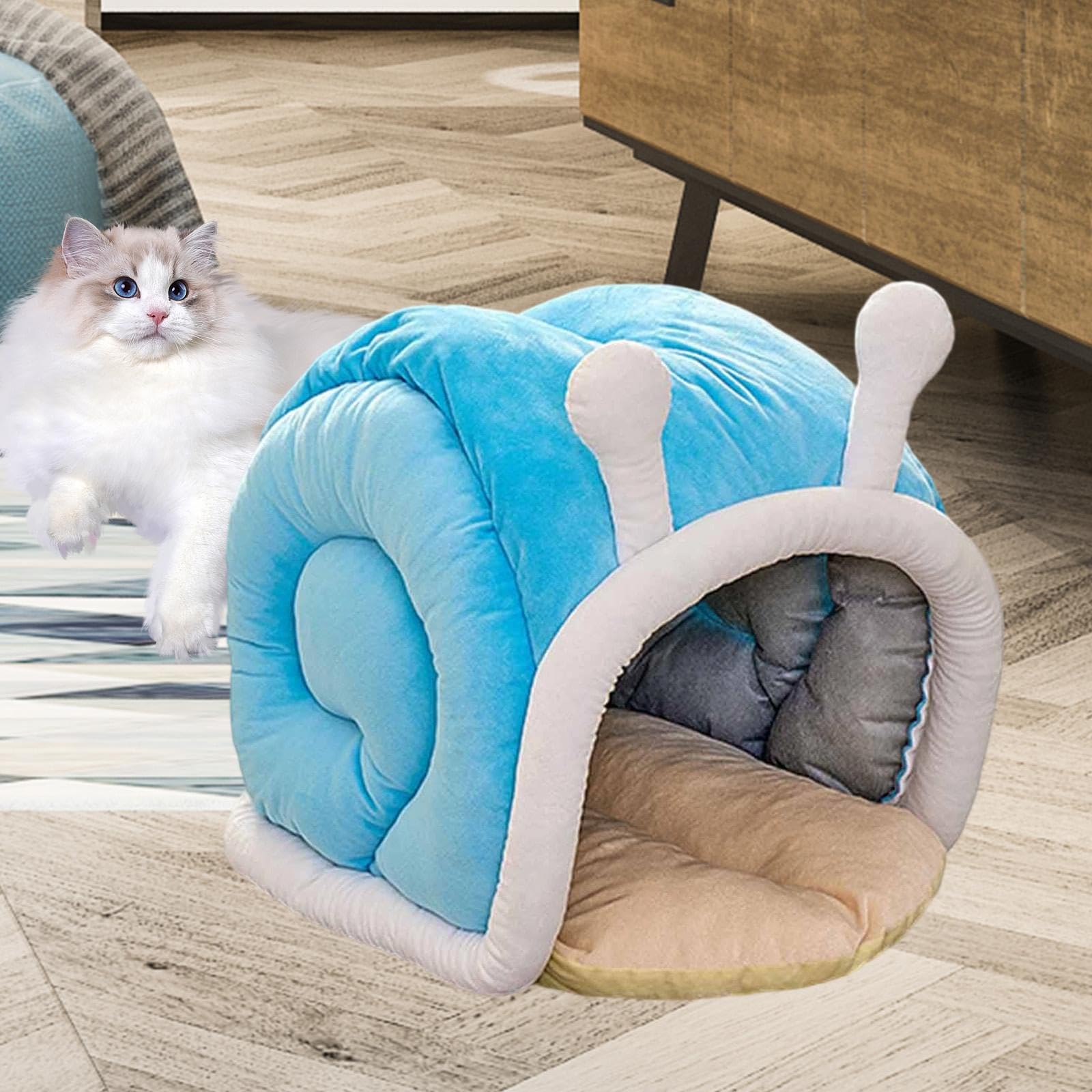 Niche de Couchage pour Chat, Unique, Facile à Nettoyer, légère, cachette, Accessoires multifonctionnels pour Animaux de Compagnie, Maison de Jeu pour, S 38cmx35cmx30cm