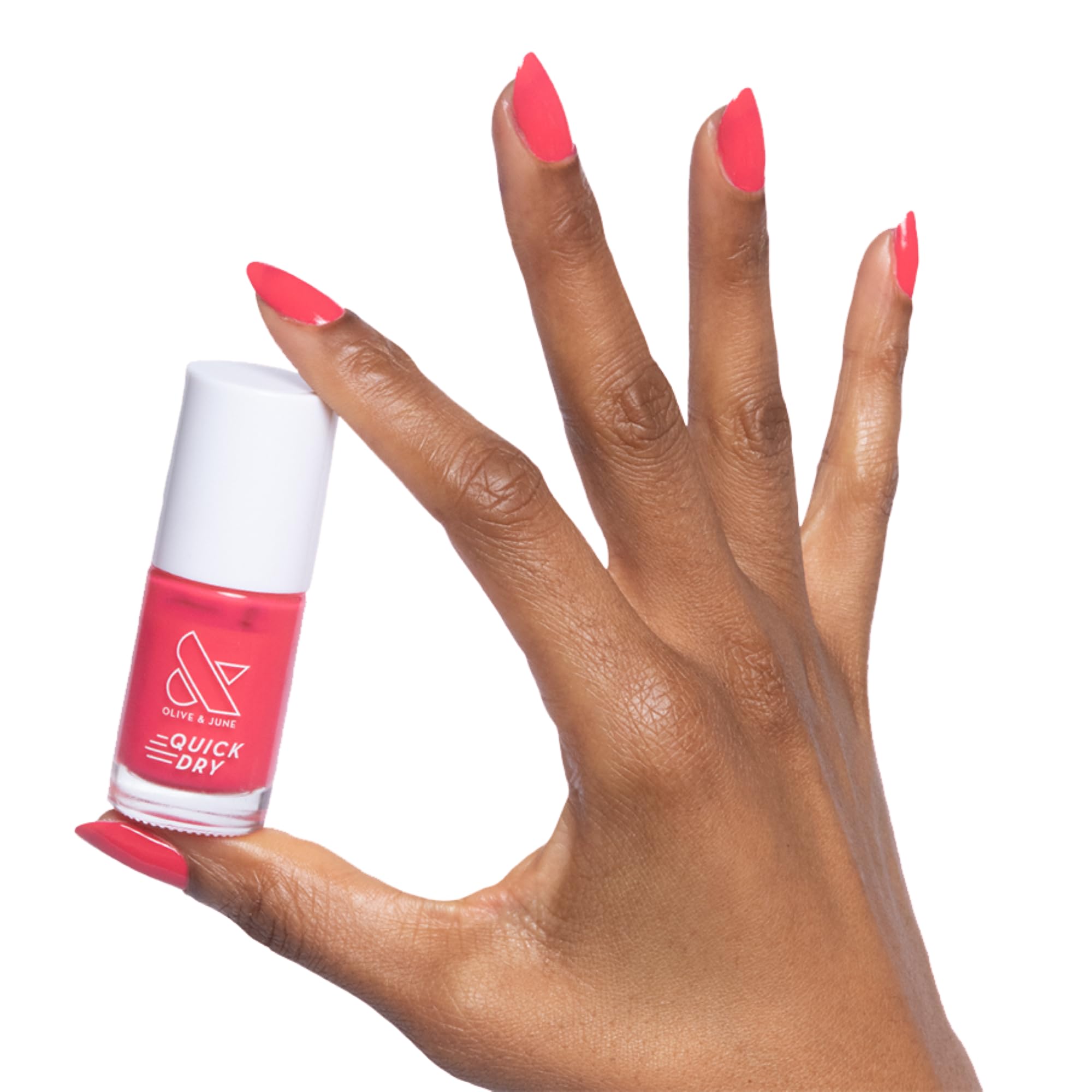 Olive June Quick Dry Nail Polish Instant Fast-Drying Smudgeproof Color 15-free Vegan Cruelty-Free Formula Lasts up to 5