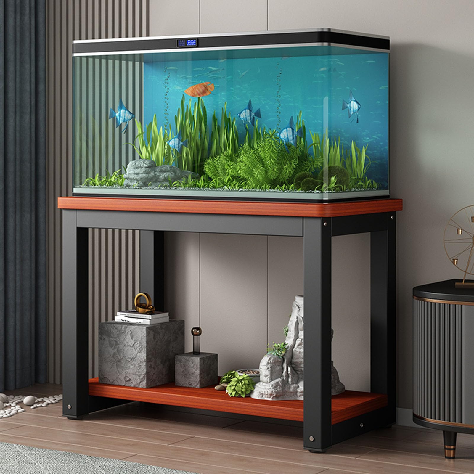 Support d'aquarium en métal robuste pour aquarium, terrarium de tortue, aquarium à reptiles – Solution robuste pour meubles de bureau à domicile