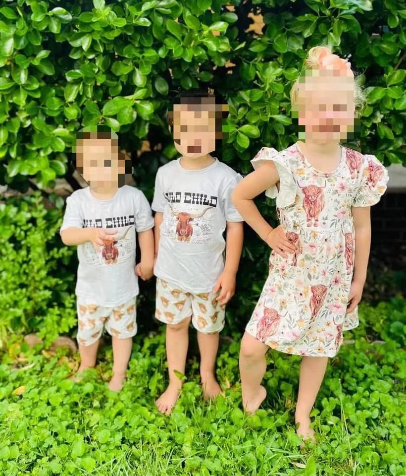 nebljgo 幼児 赤ちゃん 女の子 ハイランド 牛 フラッター スリーブ パール 牛 子供 女の子 春夏 キッズドレス