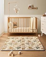 Vista 8 de Blissful Diary Alfombras de Juego para Bebés para el Piso, Alfombra de Pañal de 50x50, Almohadilla de Espuma con Acolchado Grueso para Bebés y Niños