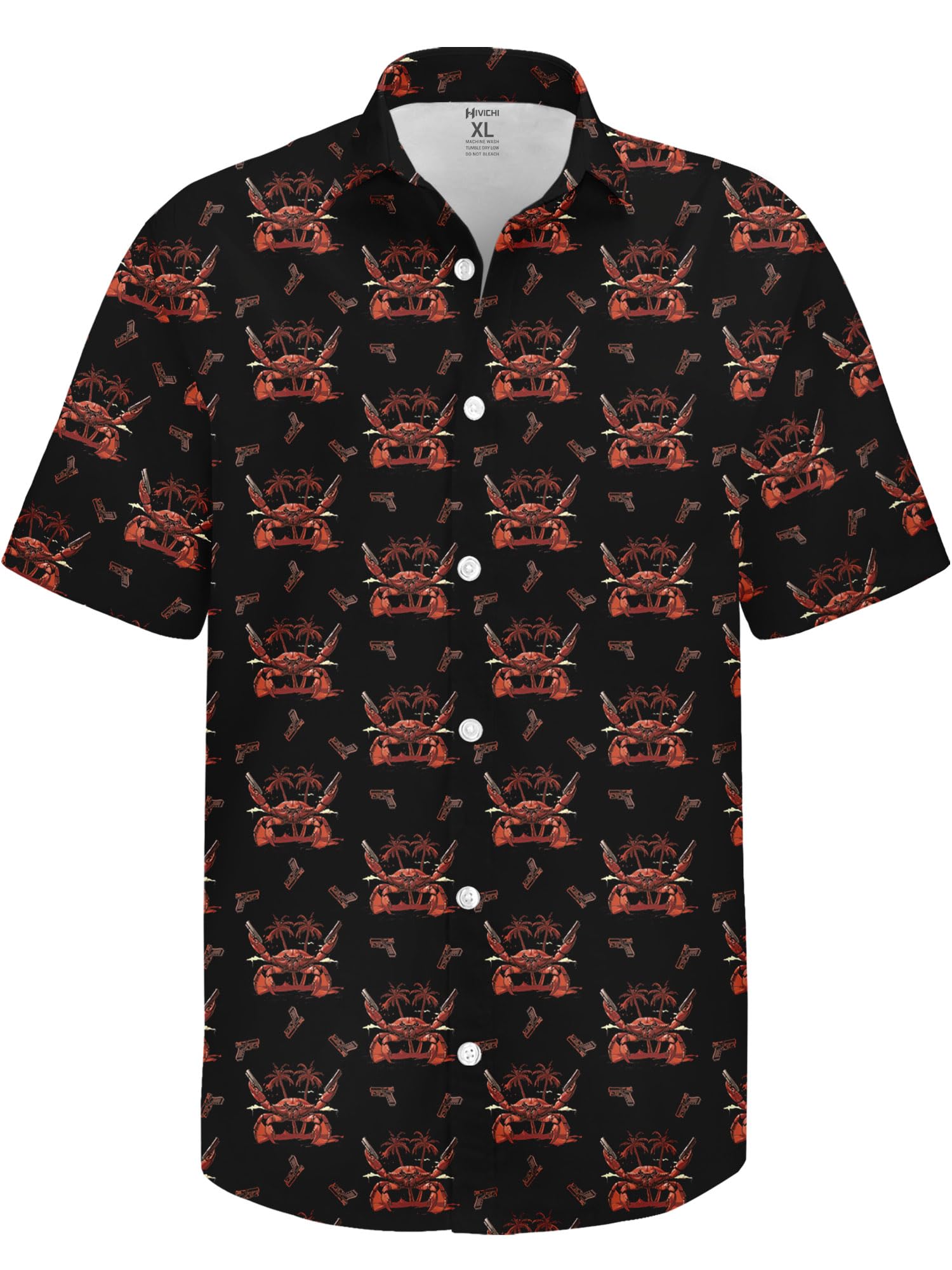 HIVICHI Divertente camicia hawaiana da uomo stampa novità grafica folle button down estate spiaggia vacanze feste Aloha camicie