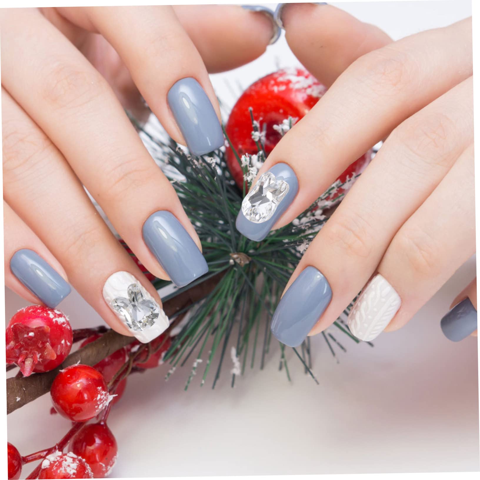 VALICLUD 4 Set Gioielli Con Diamanti Per Unghie Unghia Ornamenti Per Manicure Decalcomanie Per Le Nail Art Strass Per Unghie Ciondolo Arredamento Cristallo 20 Pezzi*4